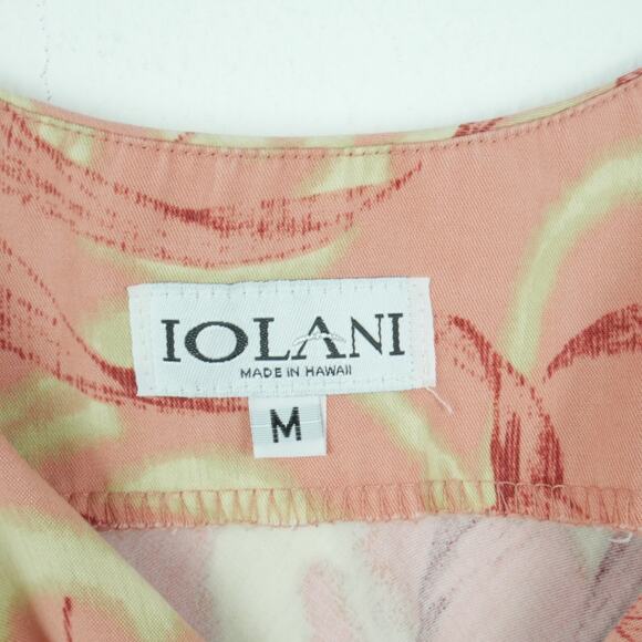 Vintage Medium Dress Hawaiian Resort Tencel Soft Floral Pastel Pink 90s Bias Cut - Picture 2 of 7